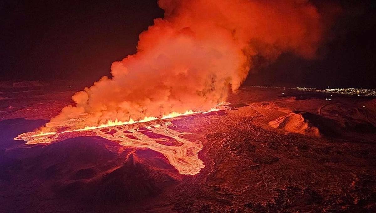 Iceland में ज्वालामुखी विस्फोट से गर्म पानी की आपूर्ति हुई प्रभावित