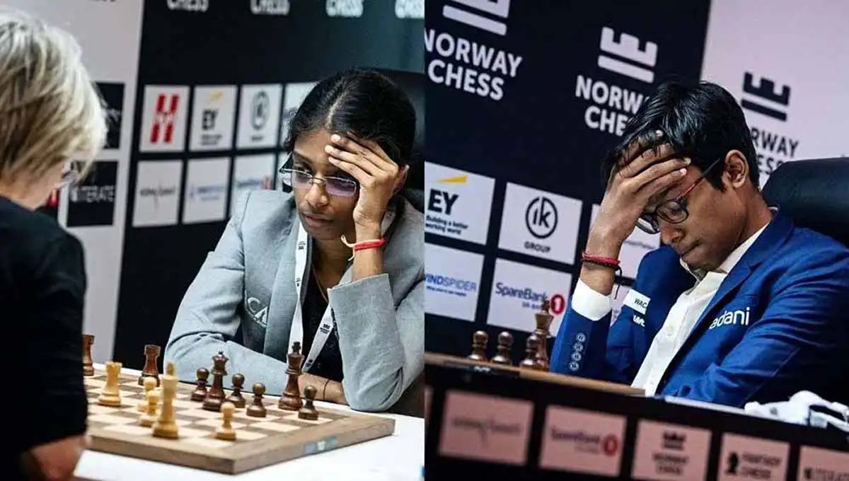 Norway Chess: आर प्रज्ञाननंदा और आर वैशाली को मिली हार, कार्लसन ने हासिल की एकल बढ़त