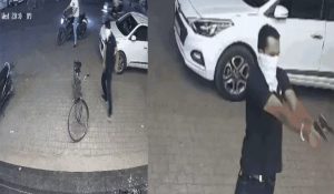 खन्ना में ज्वैलरी शॉप पर नकाबपोश बदमाशों ने की फायरिंग, CCTV आई सामने
