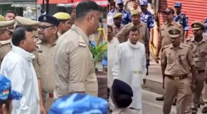 हाथरस सत्संग कांड मामले में न्यायिक आयोग के सामने पेश हुए बाबा नारायण साकार, भारी सुरक्षा बल रही तैनात