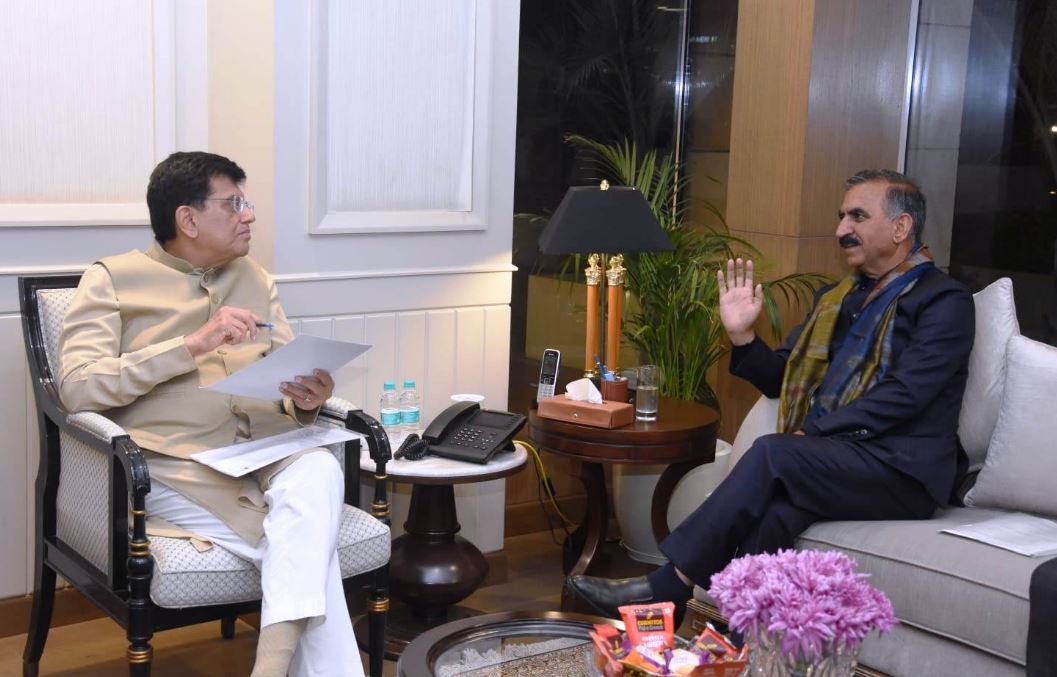 CM Sukhu Met Piyush Goyal