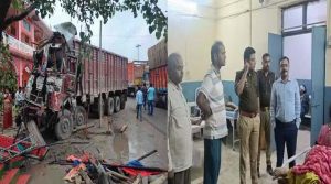 तीर्थयात्रियों से भरी बस को ट्रक ने मारी टक्कर , 38 लोग घायल, मौके पर मची चीख-पुकार