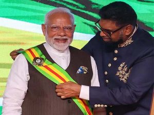 PM मोदी को गुयाना के सर्वोच्च नागरिक सम्मान ऑर्डर ऑफ एक्सीलेंस से नवाजा गया