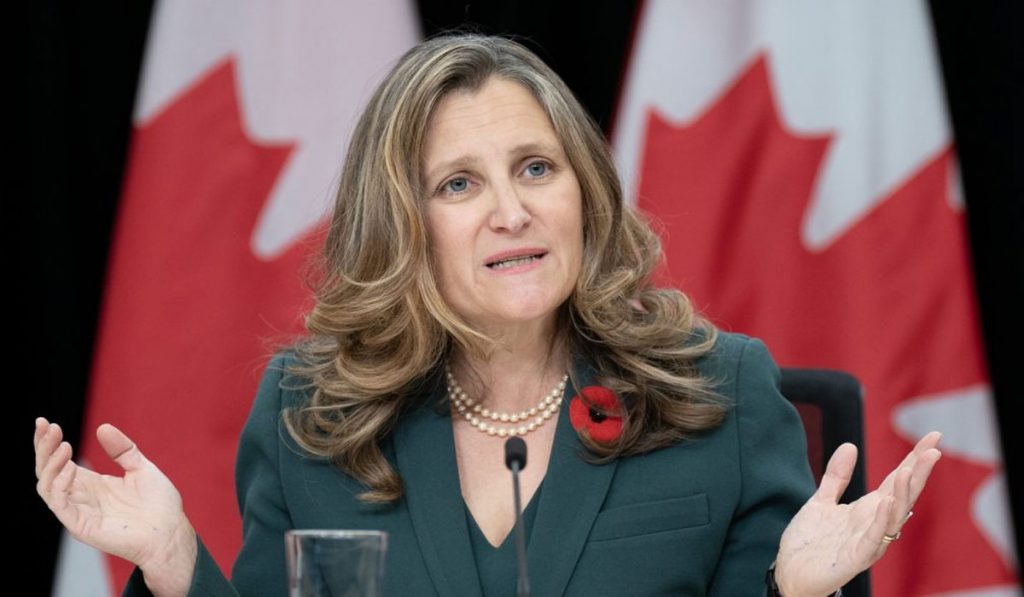 Deputy PM Chrystia Freeland Resigned