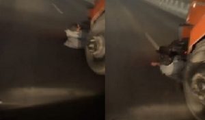 Video : मंडराती रही मौत, चिल्लाता रहा शख्स पर ट्रक ड्राइवर ने एक न सुनी…. हाईवे पर दिखा रोंगटे खड़े कर देने वाला नजारा