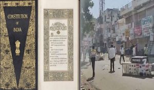 संविधान की प्रतिकृति को क्षतिग्रस्त करने के खिलाफ परभणी में प्रदर्शन, कलेक्टर कार्यालय में तोड़फोड़