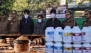 फर्जी फूड सप्लीमेंट फैक्ट्री का पर्दाफाश, 3 गिरफ्तार, 50 लाख का सामान बरामद