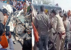 उत्तर प्रदेश: कार और बस की टक्कर में दो लोगों की हुई मौत, कई घायल