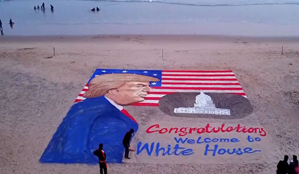 Donald Trump Sand Art