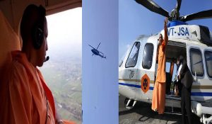 Chief Minister Yogi पहुंचे काशी, हेलीकॉप्टर से सर्वेक्षण कर लिया जायजा
