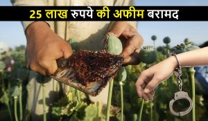 25 लाख रुपये की अफीम बरामद, 2 तस्कर गिरफ्तार