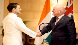 राहुल गांधी ने न्यूजीलैंड के PM क्रिस्टोफर लक्सन से की मुलाकात, इन मुद्दों पर हुई चर्चा