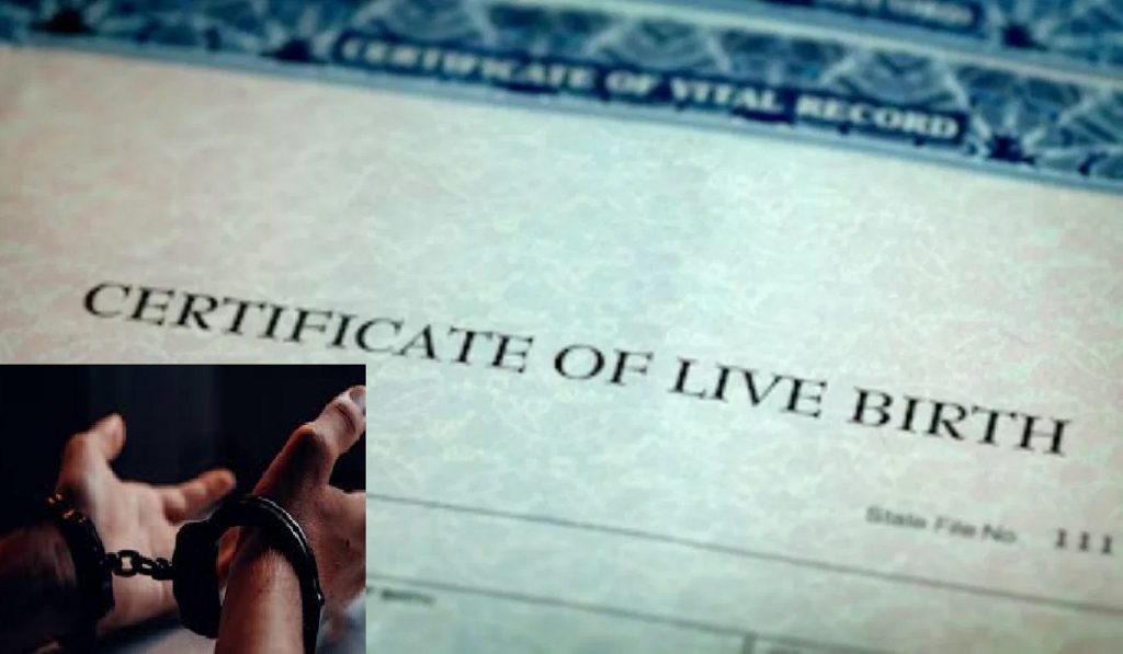 Three people arrested in fake birth certificate