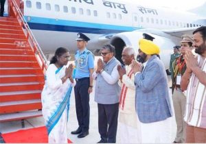 राष्ट्रपति द्रौपदी मुर्मू का आज से चंडीगढ़ और पंजाब का तीन दिवसीय दौरा शुरू