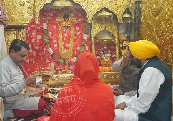 CM Mann reached Naina Devi Temple
