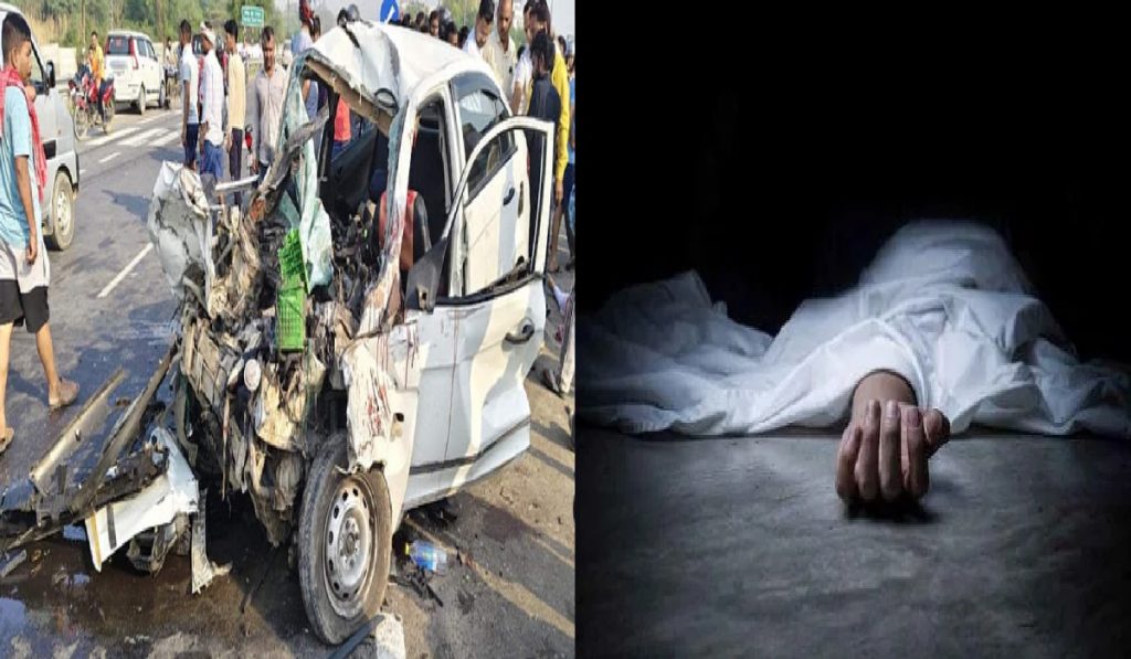 Fierce collision between car and bus