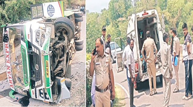 भाम्बला के भोलूघाट में उतराई पर बस की ब्रेक हुई फेल, ड्राइवर की सूझ-बूझ से टला बड़ा हादसा