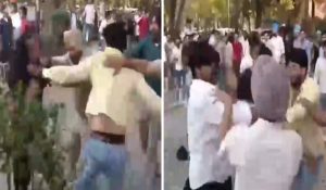 VIDEO: पंजाब यूनिवर्सिटी में छात्रों के दो गुटों के बीच हिंसक झड़प, जमकर चले लात-घूसे