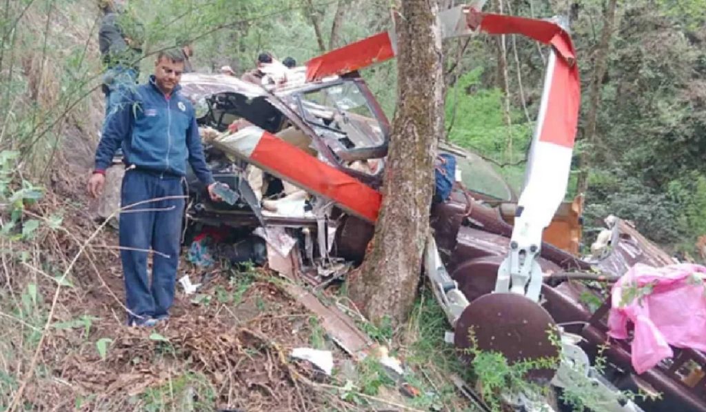 Helicopter crashes in Gangani