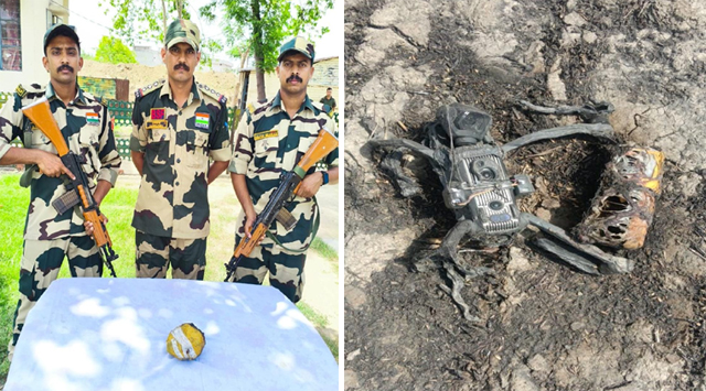 BSF ने पंजाब सीमा पर तलाशी अभियान के दौरान हेरोइन – पिस्तौल और ड्रोन बरामद किया