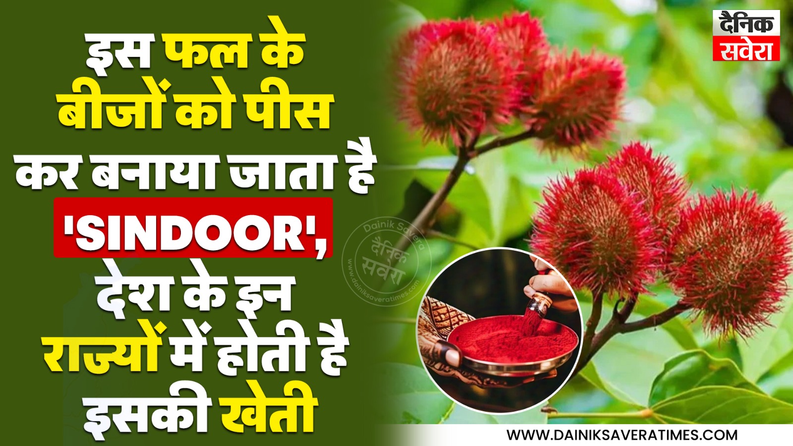 इस फल के बीजों को पीस कर बनाया जाता है ‘Sindoor’, देश के इन राज्यों में होती है इसकी खेती