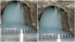 Amarnath Yatra 2025 : अमरनाथ गुफा से बाबा बर्फानी की पहली तस्वीर आई सामने, इस तारिख से शुरू होगी यात्रा