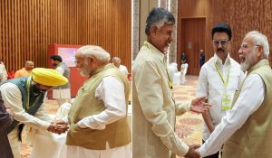 NITI Aayog की बैठक में दिखी सियासी गर्मजोशी, पीएम मोदी ने विपक्षी मुख्यमंत्रियों संग की चाय पर चर्चा