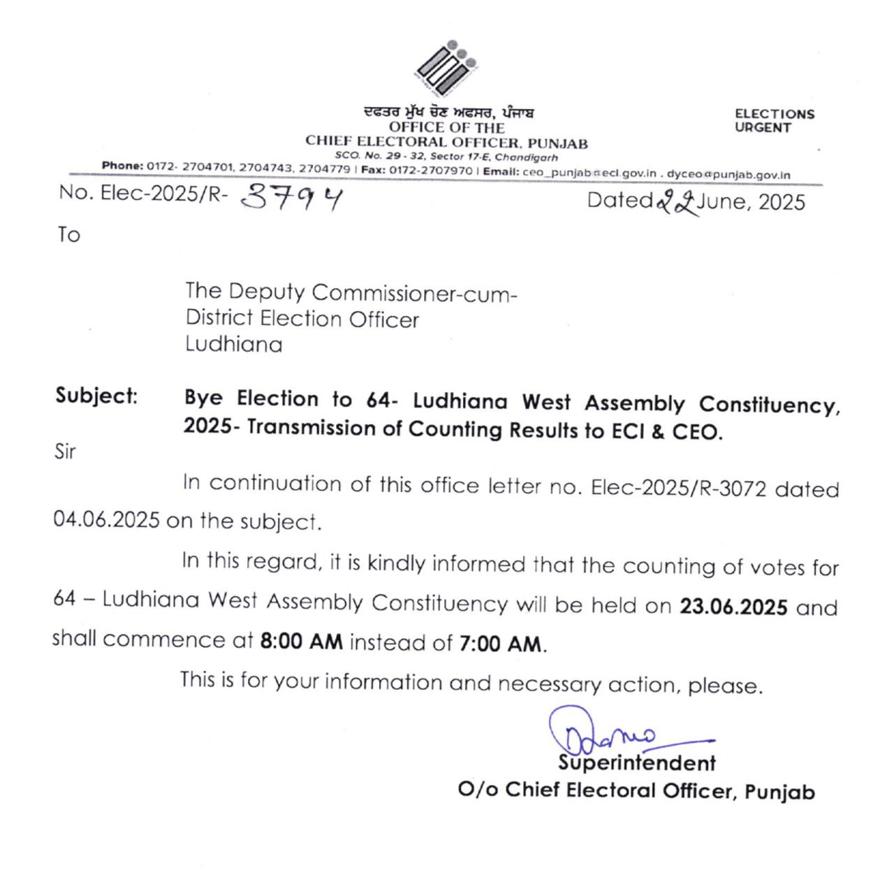 Ludhiana West by-Election