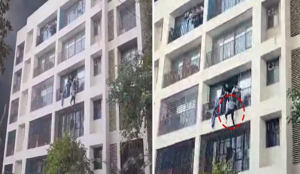 Students jumped balcony New video Ahmedabad plane crash out