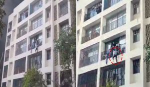 आग की भयानक लपटें, बालकनी से कूदते दिखे छात्र… Ahmedabad plane crash का नया वीडियो आया सामने