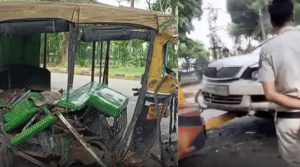 कुरुक्षेत्र में बड़ा सड़क हादसा: तेज़ रफ़्तार कार ने स्कूल ऑटो को मारी टक्कर, 9 लोग घायल