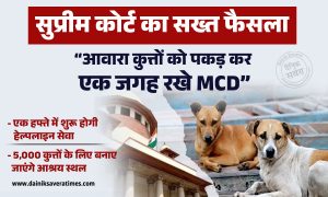 सुप्रीम कोर्ट का सख्त फैसला: कहा- दिल्ली-एनसीआर में आवारा कुत्तों को पकड़ कर एक जगह रखे MCD