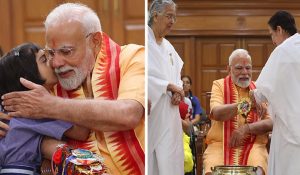 रक्षाबंधन पर पीएम मोदी ने बच्चों को दुलारा, ब्रह्माकुमारी दीदी और छोटी-छोटी बहनों से बंधवाई राखी (देखें तस्वीरें)