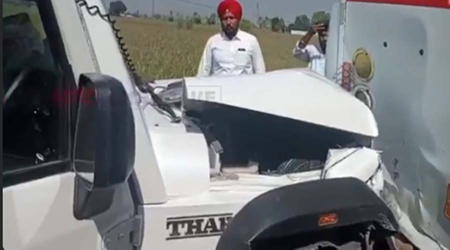 Sukhbir Singh Badal के काफिले का हुआ एक्सीडेंट, देखें Live तस्वीरें