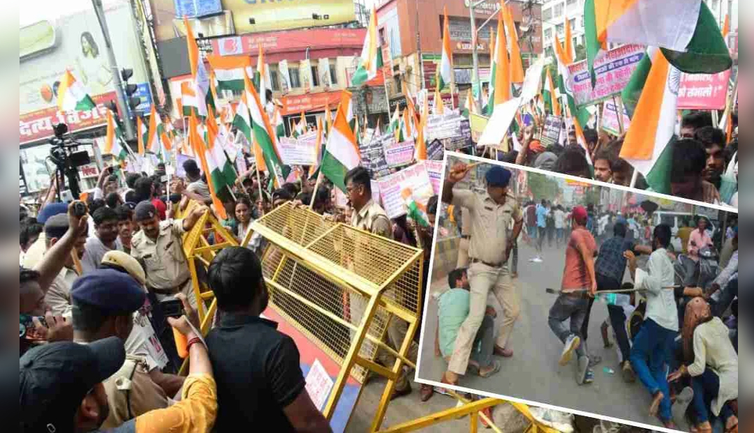 Bihar में पुलिस भर्ती को लेकर अभ्यर्थियों का जोरदार प्रदर्शन, पुलिस ने किया लाठी चार्ज