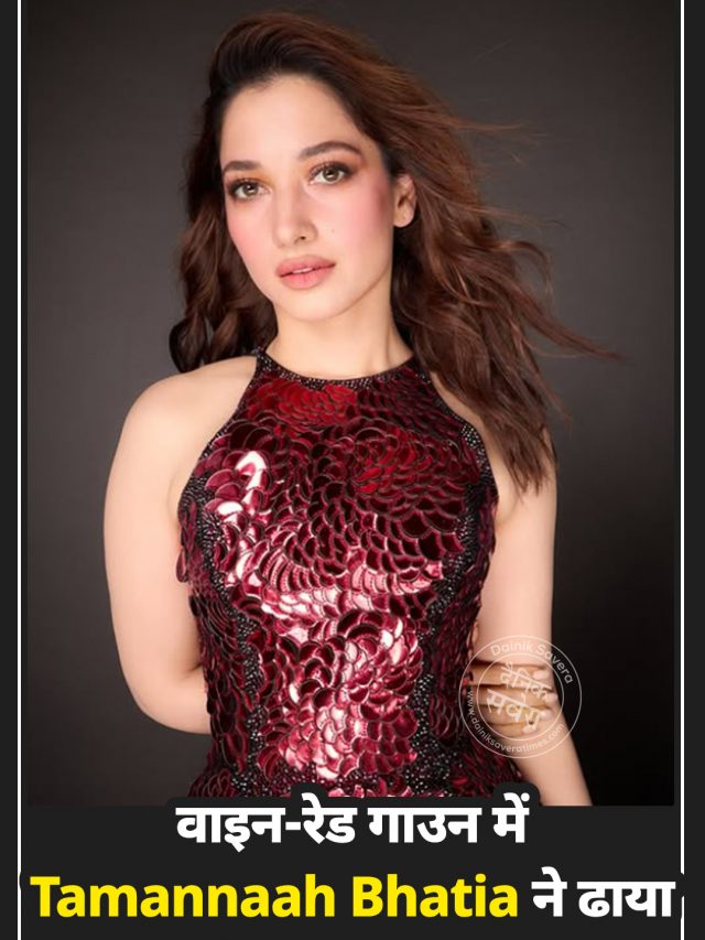 वाइन-रेड गाउन में Tamannaah Bhatia ने ढाया कहर; फिल्मफेयर अवॉर्ड्स में दिखाई अदाएं