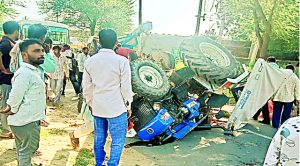 हरियाणा रोडवेज बस ने ट्रैक्टर ट्रॉली को पीछे से मारी टक्कर; 3 की मौत, 6 घायल