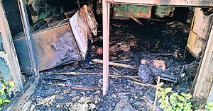 लाडवा में ड्राई क्लीनर की दुकान में भीषण आग, परिवार ने छत से कूदकर बचाई जान
