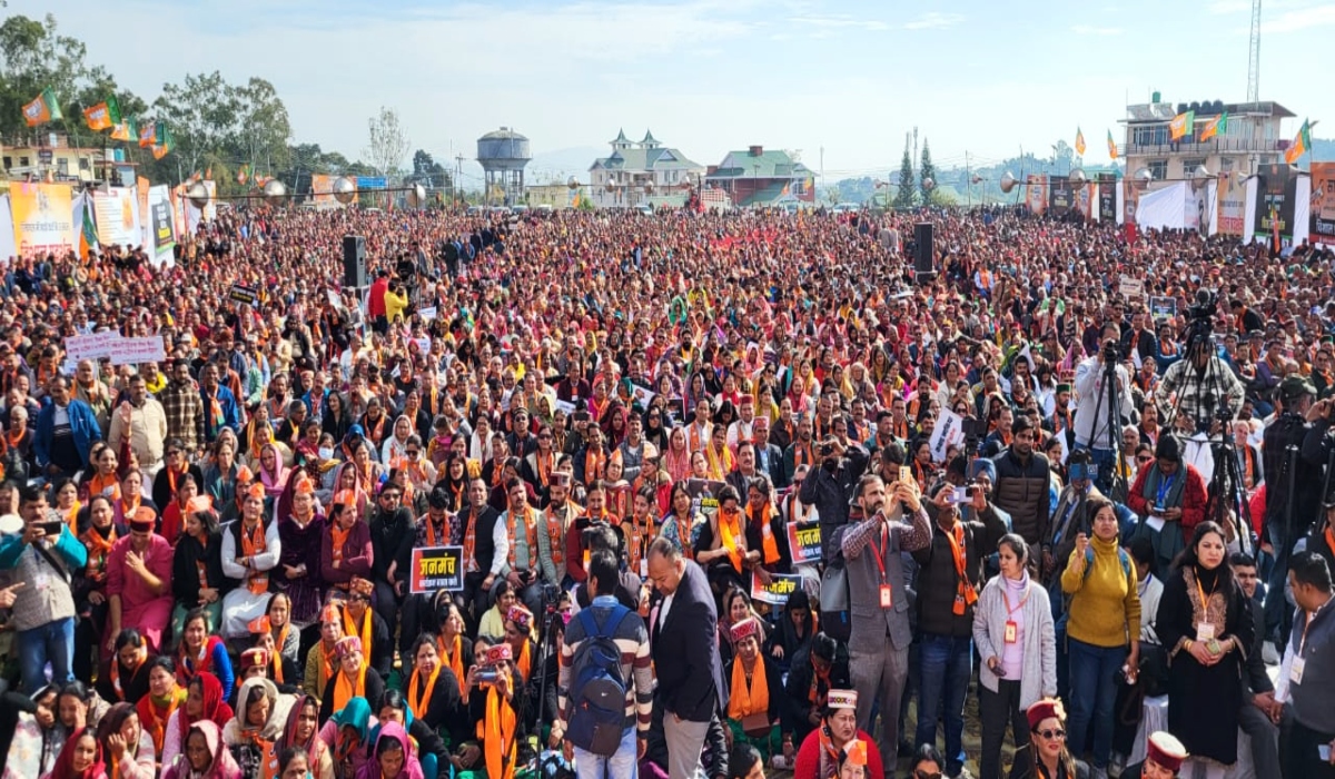 Himachal BJP Protest: जोरावर स्टेडियम में भाजपा का प्रदर्शन, सांसद अनुराग ठाकुर ने सरकार पर साधा निशाना