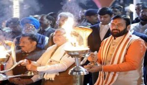 सीएम नायब सैनी की मौजूदगी में ब्रह्मसरोवर पर दिव्य आरती