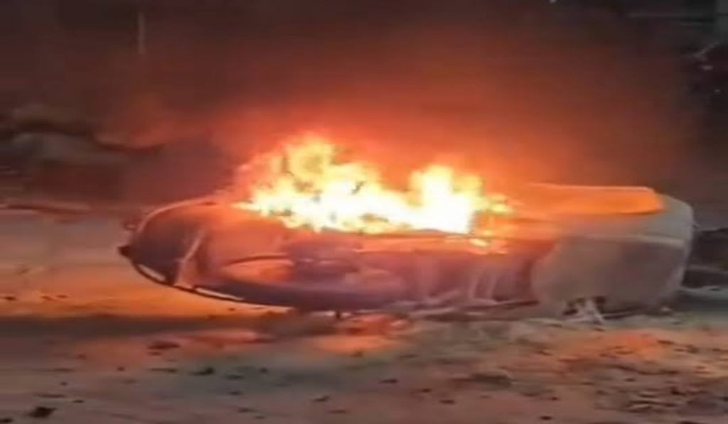Fire breaks out in electric scooter during charging at Club Market Karnal