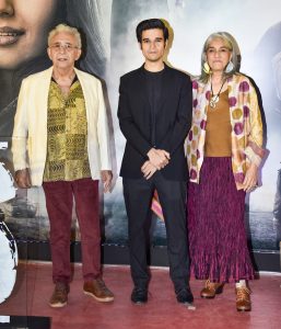 Mumbai: Actor Naseeruddin Shah, with his wife, Ratna Pathak Shah, and son, Vivaan Shah, at the special screening of the film 'Ikkis', in Mumbai