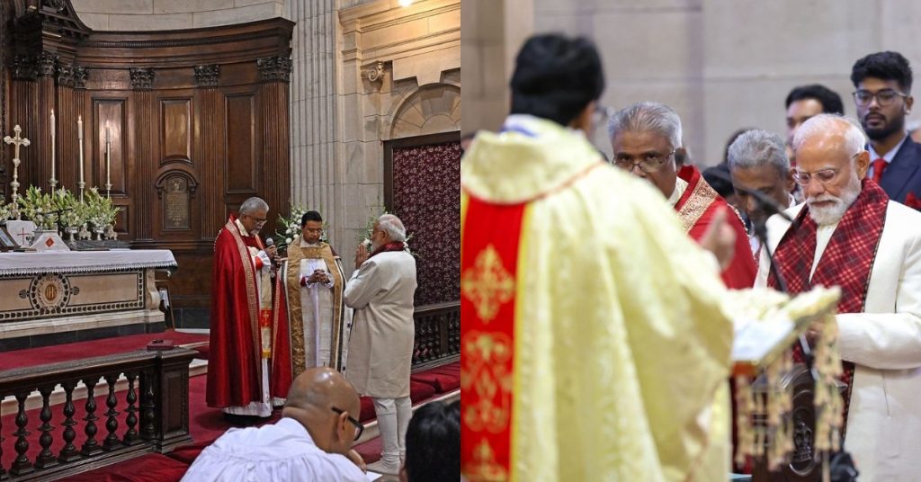 pm modi visited church