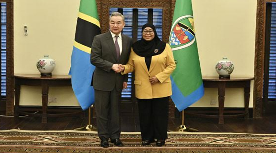 तंजानिया की राष्ट्रपति ने वांग यी से मुलाकात की
