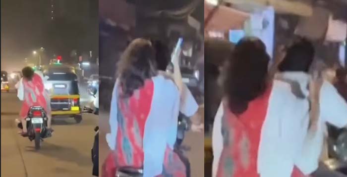 बाइक चला रहा था लड़का… पीछे बैठ उसे मारती रही लड़की, वीडियो वायरल होने पर लोगों ने लगाई क्लास, देखें Video