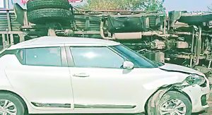 टांगरी पुल पर बेकाबू ट्रक ने कई वाहनों को रौंदा, 2 की मौत