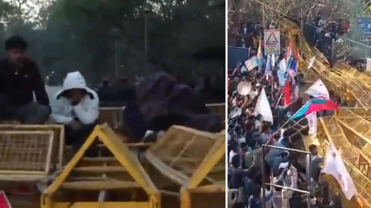 JNU में ‘लॉन्ग मार्च’ को लेकर हंगामा, छात्रों और पुलिस के बीच झड़प, दर्जनों घायल