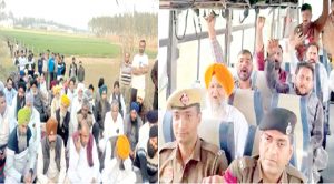 सपेड्डा गांव में किसान धरने पर पुलिस का एक्शन; 20 से अधिक किसानों को गिरफ्तार कर बस में बिठाया