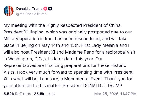 Trump's China Visit