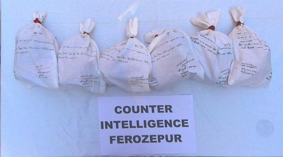 फिरोजपुर में काउंटर इंटेलिजेंस और BSF की बड़ी कार्रवाई, 6.5 Kg हेरोइन किया बरामद